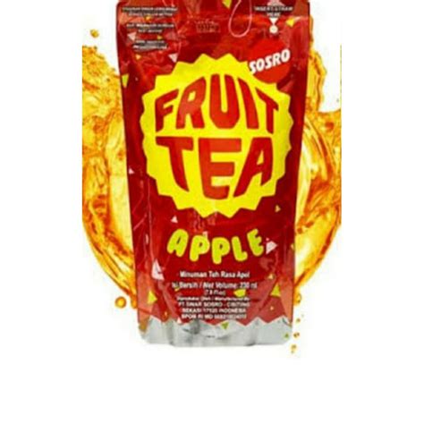 Jual Fruit Tea Fruitea Teh Pouch 200ml Sosro 1 Dus Isi 24 Pcs