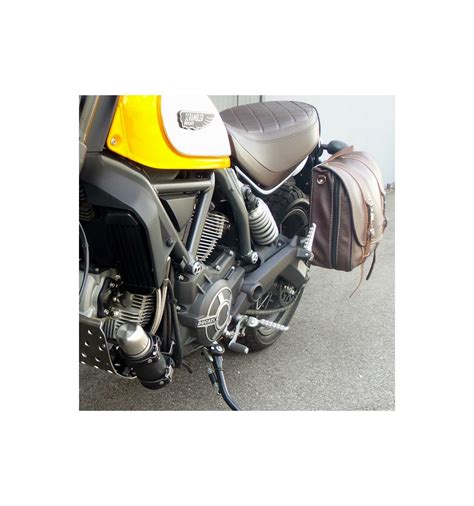 Borsa Laterale MCJ Business In Pelle Marrone Per Ducati Scrambler