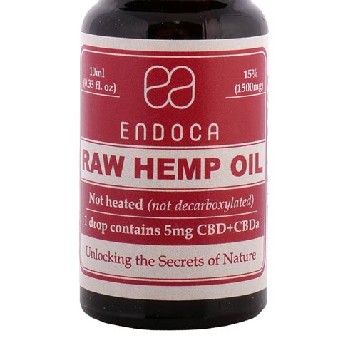 Endoca Raw 15 Cbd Olie Naturel Smaak