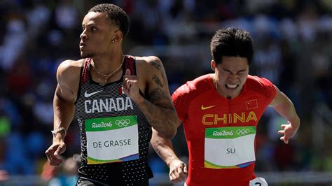 Canadas De Grasse Qualifies For Semifinals Of 100 Metre Sprint