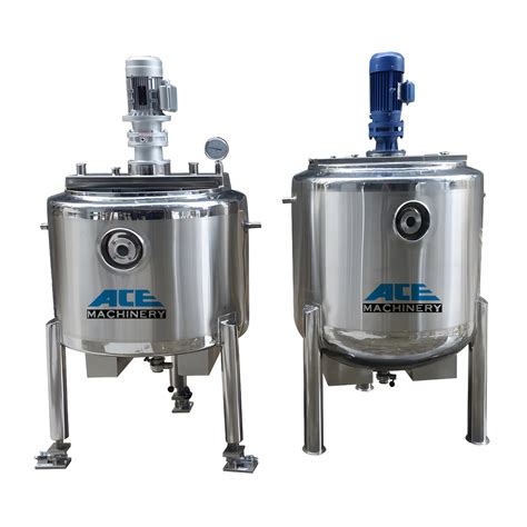 Stainless Steel Heat And Chemical Double Jacketed Mixing Blending Tank