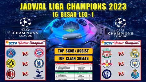 Jadwal 16 Besar Liga Champions 2023 Leg 1 Live SCTV LIVERPOOL Vs REAL