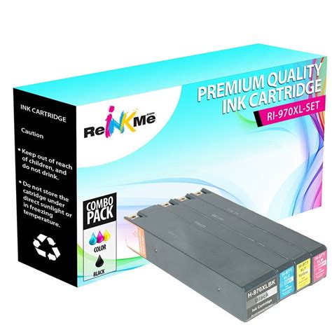 Hp 970xl Black And 971xl Color 4 Pack Compatible Ink Cartridges