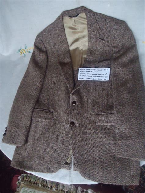 Harris Tweed Men S Excellent Vintage Brown Herringbon Gem