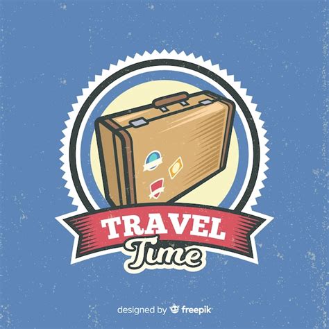 Flat vintage travel logo | Free Vector