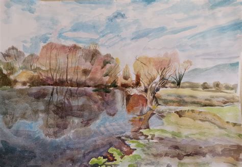 Autumns Silent Lake Painting By Andrei Bulatov