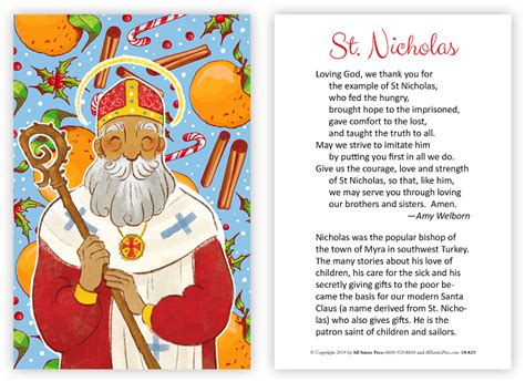 St Nicholas Prayer Card Printable Printable Word Searches