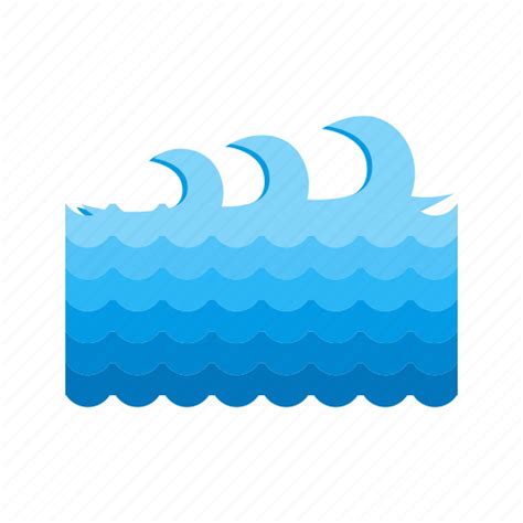 Blue Ocean Surf Surfing Water Wave Waves Icon Download On