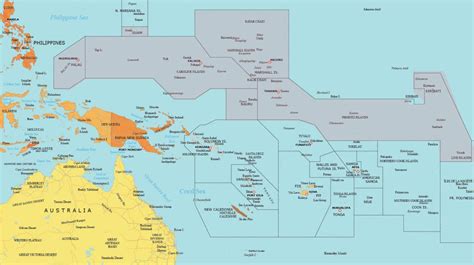 Micronesia Map - Islands and Cities - GIS Geography