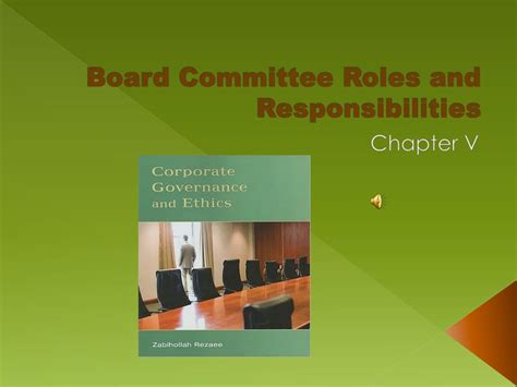 Ppt Board Committee Roles And Responsibilities Powerpoint