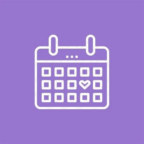 Purple Calendar Icon App Icon Design Calendar Icon App Icon