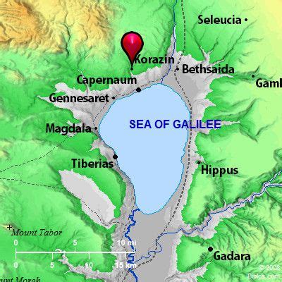 Bible Map: Chorazin (Korazin) | Bible mapping, Sea of galilee, Bible land