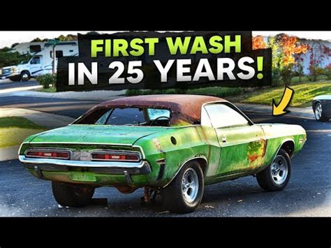 FORGOTTEN 1971 Dodge Challenger Gets Pressure Washed After 25 Years