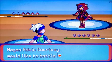 Pok Mon Emerald Enhanced Ver Vs Team Magma Admin Courtney