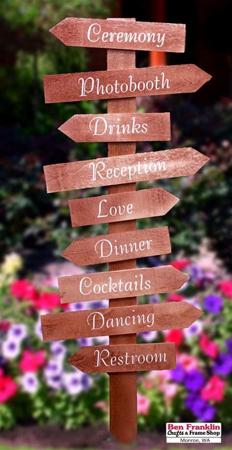 Diy Directional Signs For Weddings Supplies Available At Our Ben