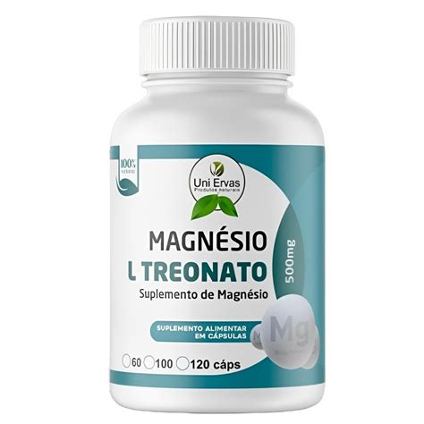 Treonato De Magn Sio C Psulas Mg Uni Ervas Shopee Brasil