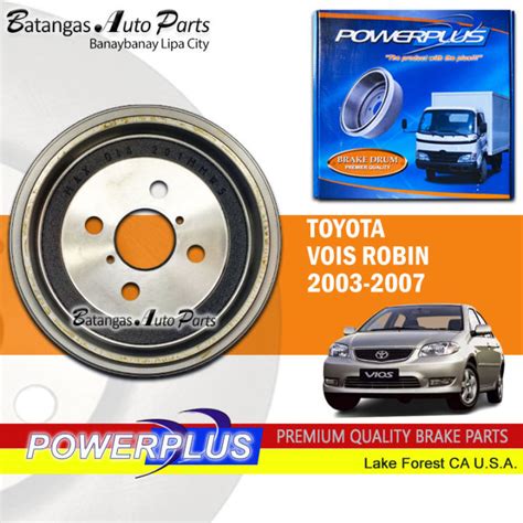 Powerplus Brake Drum Toyota Vios Robin Pc Lazada Ph