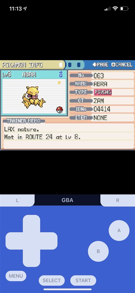 Shiny Abra! : r/PokemonFireRed