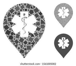 Megaphone Map Marker Mosaic Abrupt Parts Stock Vector Royalty Free