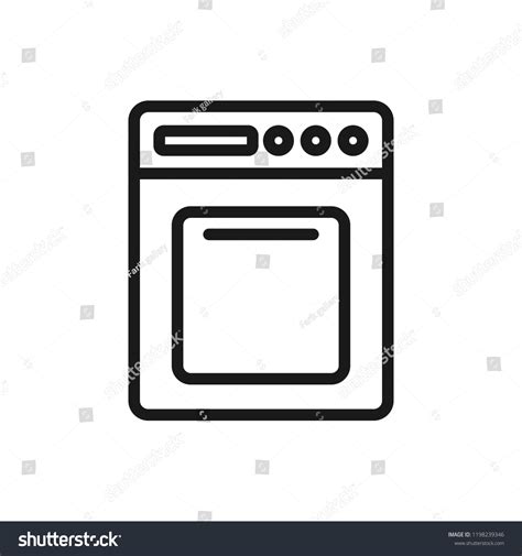 Big Gas Cooker Icon Outline Illustration Stock Vector Royalty Free