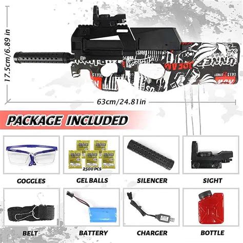 Rq P90 Gel Blaster Electirc Splatter Ball Gun With Multiple Skins M416gelblaster