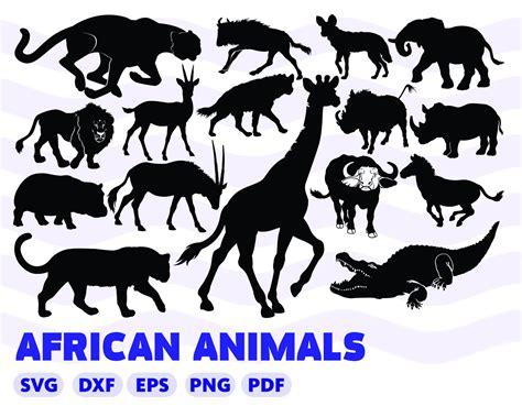 African Animals Svg Safari Animals Svg Animals Clipart Wild Animals