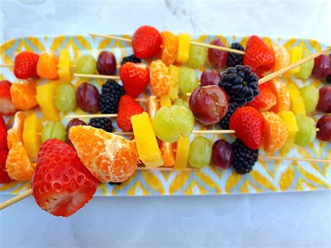 Rainbow Fruit Kebabs • Little Gannets