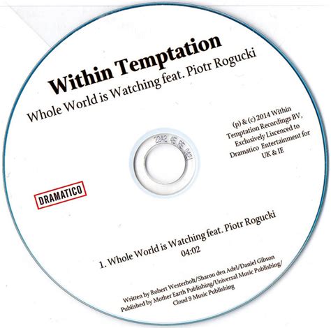 Within Temptation Whole World Is Watching 2014 Cdr Discogs