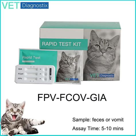 Feline Fpv Fcov Giardia Antigen Combo Veterinary Rapid Test Kit