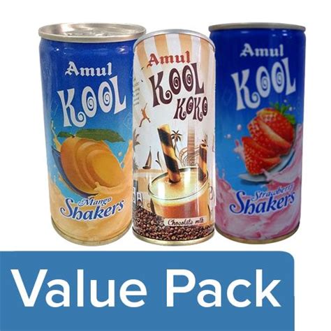 Buy Amul Kool Milk Shake Mango 200Ml Kool Milk Shake Strawberry 200Ml