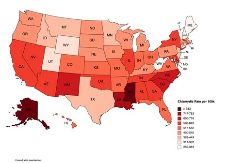 Std Prevalence By State Region Cdc R Mapporn