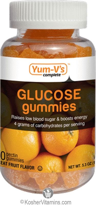 Yum Vs Kosher Glucose Gummies Orange Flavor 60 Gummies