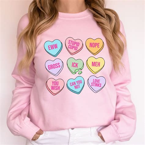 Candy Hearts Shirt Conversation Hearts Sweatshirt Ew Valentines Day