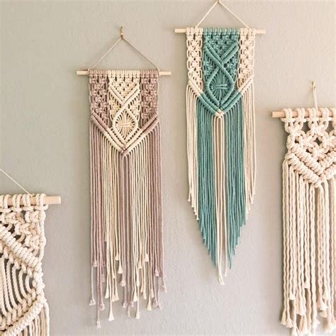 X S And O S Two Tone Macrame Wall Hanging Custom Color Macrame Patterns Macrame Wall