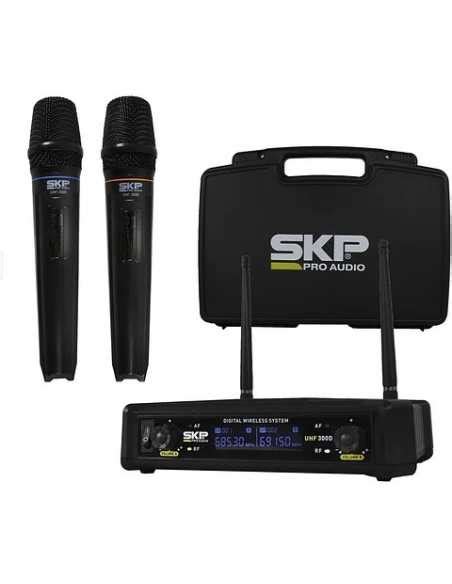 Microfono Doble Inalambrico De Mano Skp Uhf D