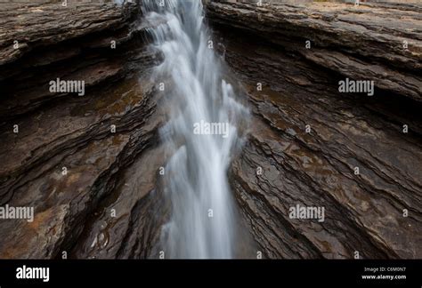 Six Finger Falls Waterfall In The Ozark Mountains Of Arkansas Usa