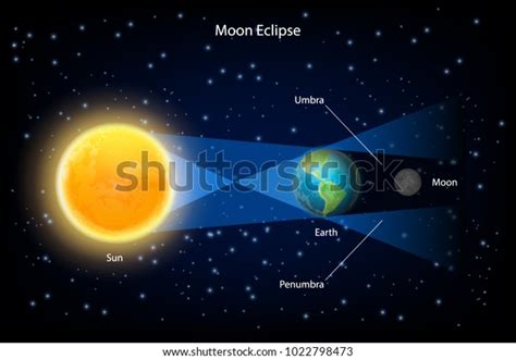 Infografía vectorial del eclipse lunar El sol la tierra y la luna