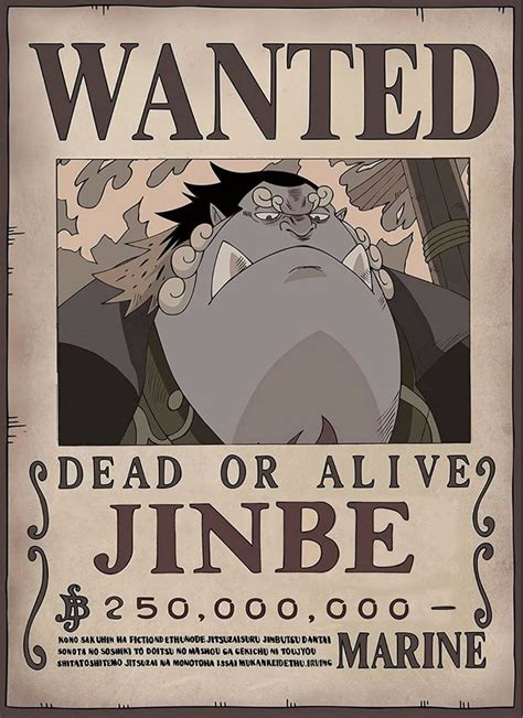 WANTED JINBE Cartoni Animati Fumetti Manga Fumetti