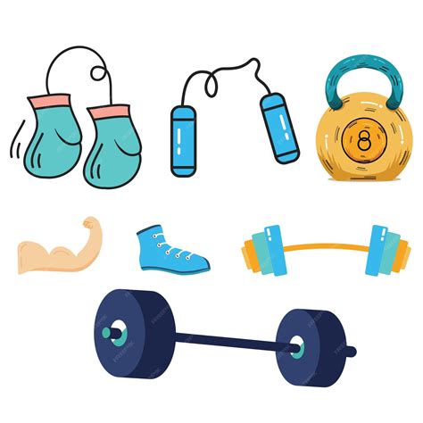 Fitness Clipart Vector Pack Gym Clipart Workout Clipart Exercise