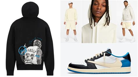 Travis Scott Fragment Air Jordan 1 Low Clothing | SneakerFits.com