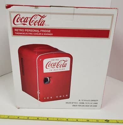 Coca Cola Retro Personal Fridge Thermoelectric Cooler Warmer Mini