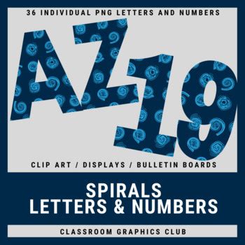 Spirals Letters And Numbers Clip Art Bulletin Board Displays