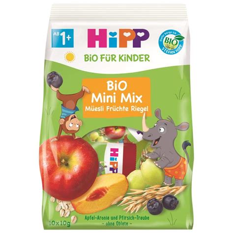 Hipp Bio Riegel Mini Mix Pack Früchte Müesli Häppchen 7er Pack 7 x