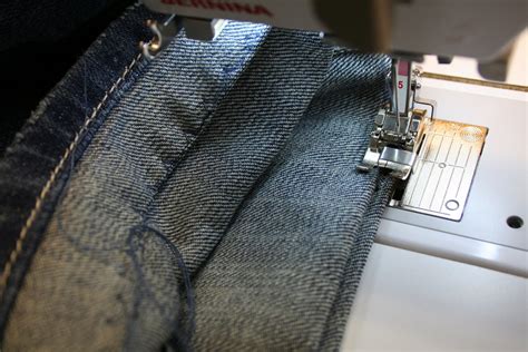 Hemming Jeans with original hem