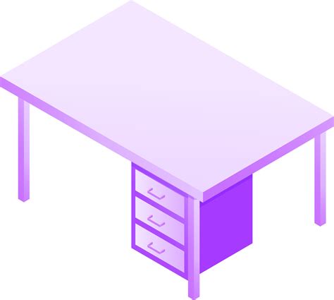 Isometric View Of Purple Desk Icon 24242372 Vector Art At Vecteezy