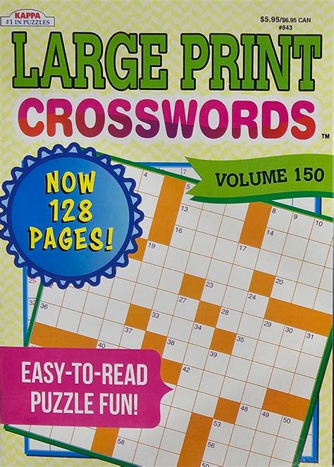 Kappa Large Print Crosswords Puzzle Books Largest Selection Of Volumes