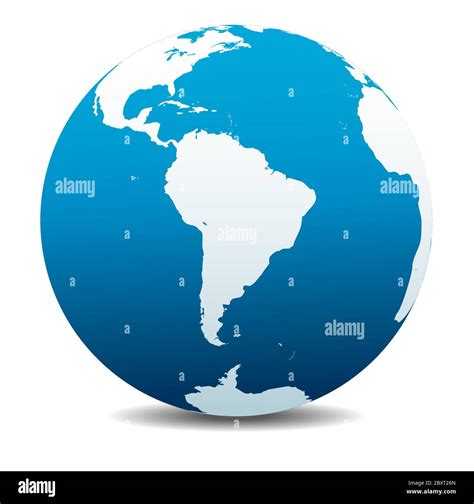 Am Rica Del Sur Am Rica Latina Mapa Vectorial Icono Del Mundo Globe