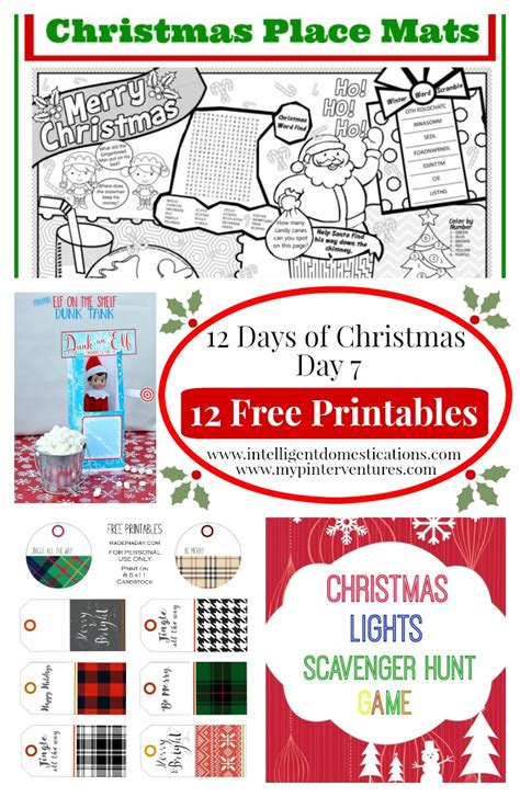 12 Days of Christmas – Free Christmas Printables - My Pinterventures