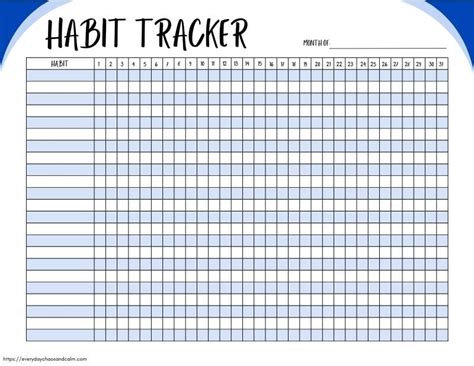 Free Printable Habit Trackers (PDF)