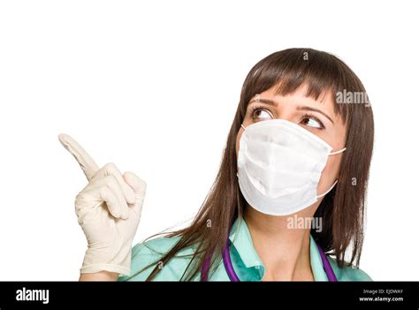 Female Doctor Wearing Surgical Mask Stock Photo Alamy